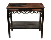 Antique Chinese Carved Temple Table w/Shelf.