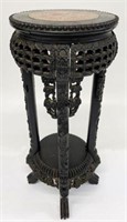 Antique Ornately Carved Chinese Hardwood Stand.