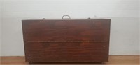 Vintage Wooden Carpenter Tool Box Full of Tools