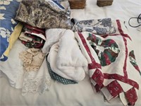 Estate lot of table cloths and more