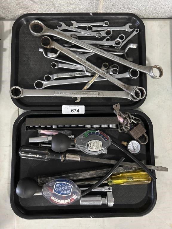 Wrenches, Socket Set, Tools, Vintage Lock.