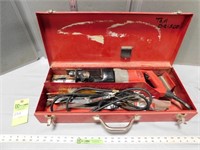 Milwaukee Sawzall in a carrying case with blades