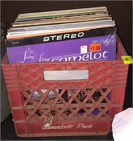 Crate of misc records