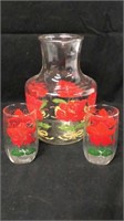 1950s Red Roses Juice Set