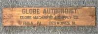 Globe Auto Hoist Wood Sign 29” x 6”
- Globe