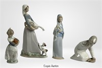 Lladro Porcelain Figurines- Group of Four