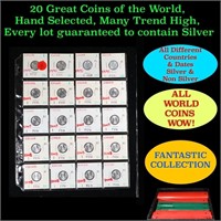 20 Great Coins of the World, hand selected, many t