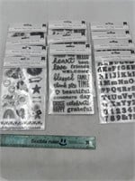 NEW Lot of 11- Acrylic Stamps Letters & Pictures