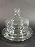 Princess House Heritage Glass Dome Butter Dish