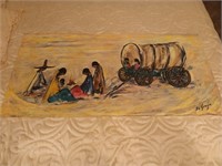 Canvas art reproduction Navajo Campfire by