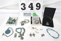 Lot of Turquoise & Sterling Silver Jewelry