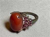 RED STONE RING