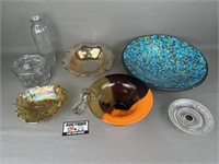 Carnival Glass, Mosaic Bowl, Art Glass