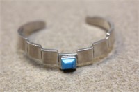 Mexico Turquoise Sterling Bangle Bracelet