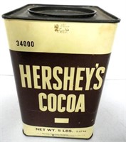 5 lb.Cardboard Hershey's Cocoa Tin