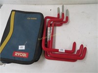 Drill Bits in Pouch & 4-Garage Hooks