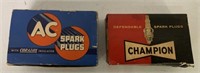 AC 46X and Champion J-8 spark plug boxes