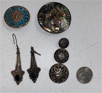 VINTAGE MIXED LOT OF STERLING SILVER JEWELRY.