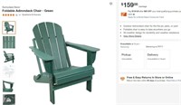 E5000 Foldable Adirondack Chair - Green