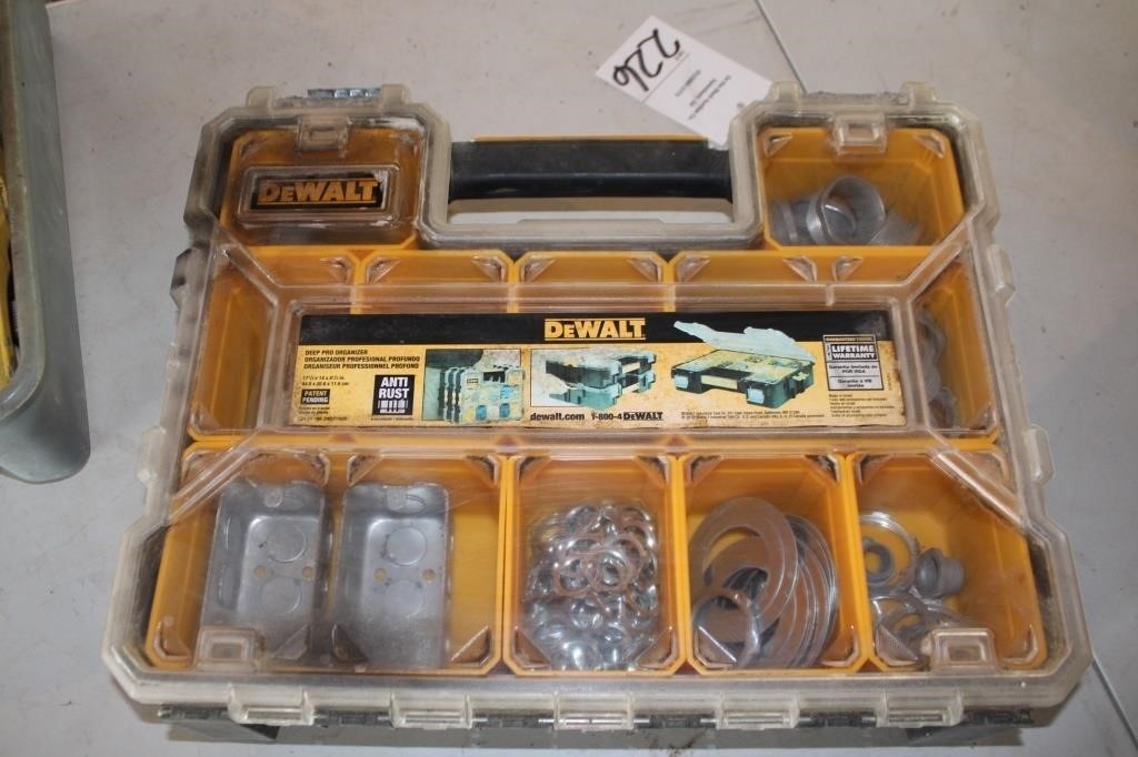 DeWalt Storage Box filled with Electrical Hardware