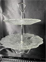 50% OFF-VTG Indiana Glass 2-Tier Tidbit Pedestal T