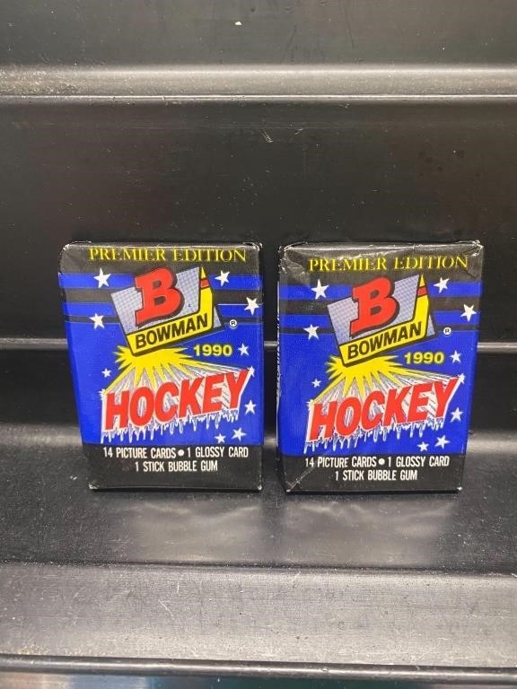 Two Sealed Vintage Bowman Hockey Packs