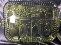 REDUCED! Indiana Glass Green Serving Tray