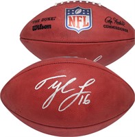 Tyler Lockett Autographed  NFL Leather  Football