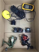 (7pc) Fish Finder, Reels, Spinners
