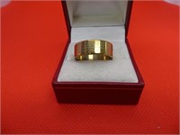 Stainless Steel Gold Wash Band Size 10