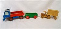 (2) Wooden Toy Trucks