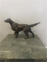 Antique Cast Bronze Retriever Dog Sculpture