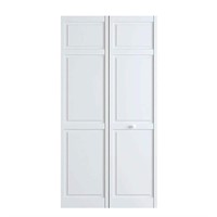 32x80 White 6-Panel Solid Core Bi-Fold Door
