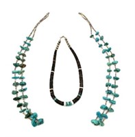 Lot of Three Turquoise Necklaces.