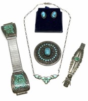 Mostly Native American Indian Sterling Jewelery.