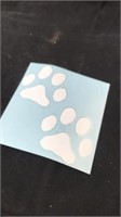 Vinyl paw prints