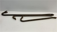 (3) crow bars , ranging from length 23.5-36’’