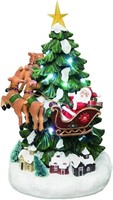 Light Up Flying Santa Tree Decor  14-inch