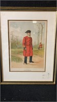1890 Military Lithograph Print Chelsea Pensioner B