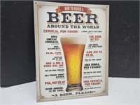 How to Order Beer 12x16 Metal Sign