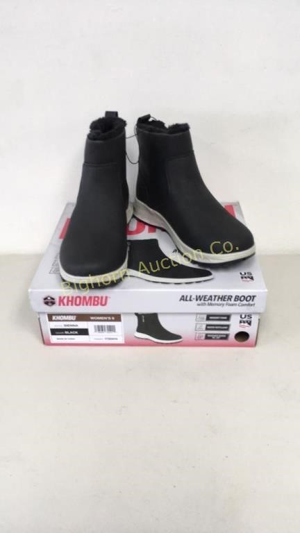 Khombu Sienna Black Ladies Boots Size 9