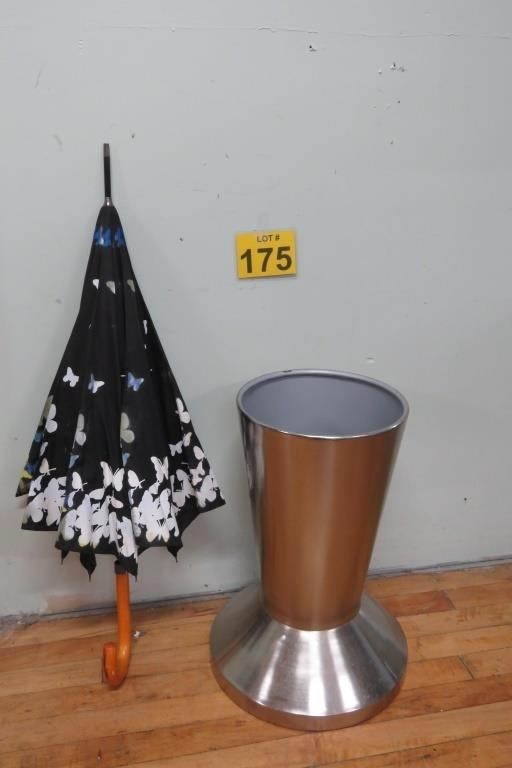 Umbrella Stand & Lg Butterfly Umbrella