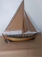 WOODEN SAIL BOAT OVER TWO FOOT LONG