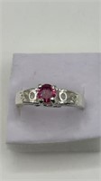 Genuine Pink Sapphire Sterling Ring