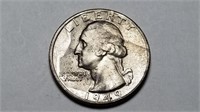 1949 D Washington Quarter Uncirculated Toned