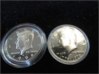 1998-S KENNEDY & 1976 SILVER PROOF COINS