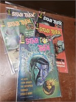 5 VINTAGE STAR TREK COMIC BOOKS