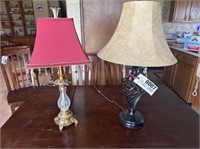 LOT OF 2 DECORATIVE LAMPS