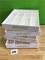Brightroom 5 Compartment Drawer Organizer lot of 4