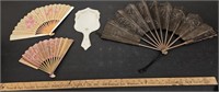 (3) Old Hand Fans